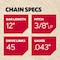 Oregon Oregon AdvanceCut R45 12 in. Chainsaw Chain 45 links R45 - alternate 3